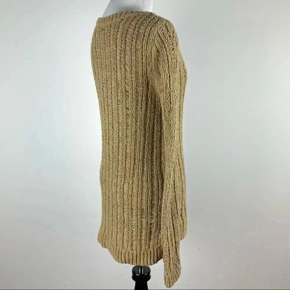 Michael Michael Kors sweater size M tan cut out Festival goblin core goth - Picture 3 of 10